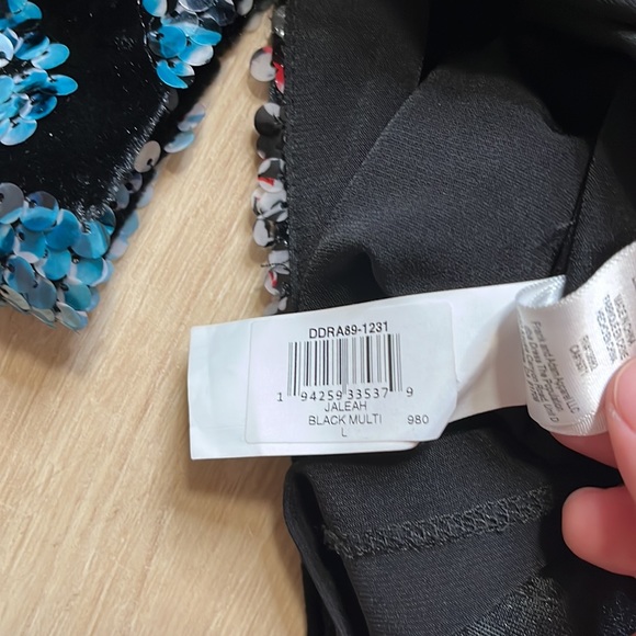 NEW! Dress The Population Sequin Velvet Sheath Dress, SIZE LARGE 0866 - Picture 6 of 7